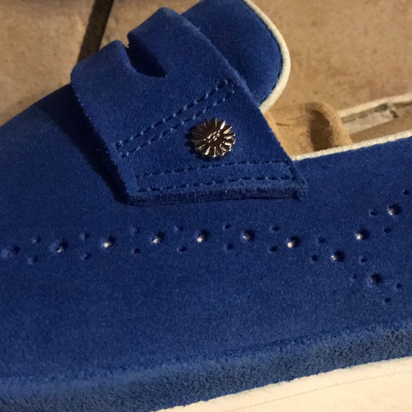 Mens CALI PENNY SLIP ON LOAFERS BLUE #10 - Picture 4 of 7